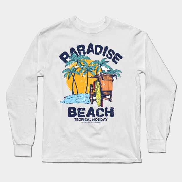 Paradise beach Long Sleeve T-Shirt by FunnyHedgehog